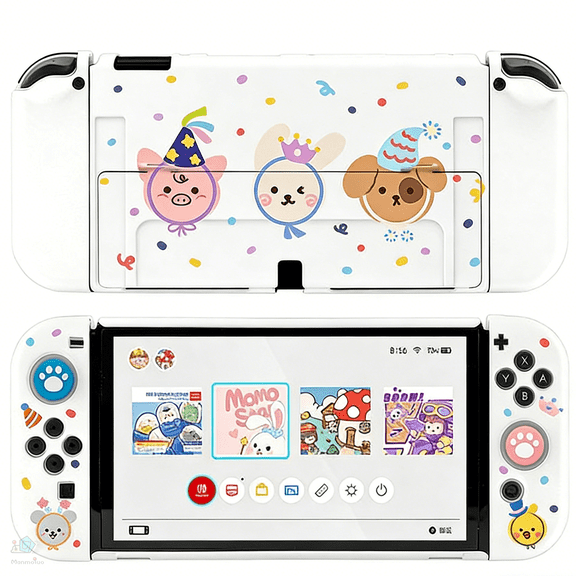 Protective Case Compatible with Nintendo Switch OLED, Dockable Shell for Switch OLED Console and Controller