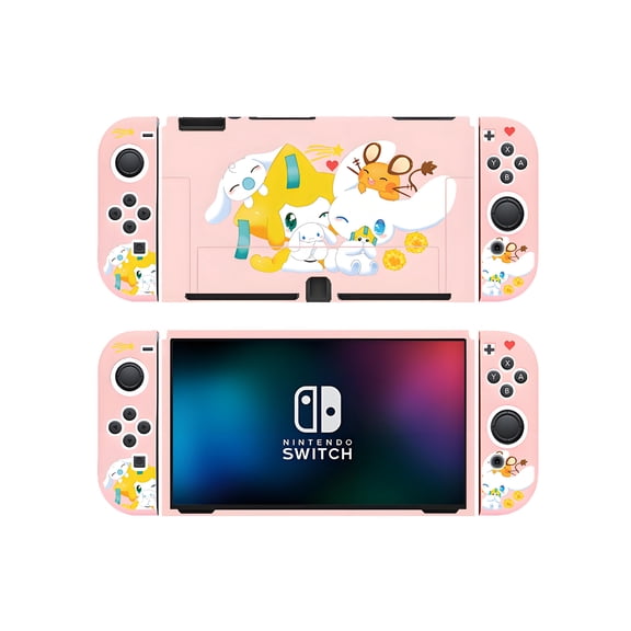 Protective Case Compatible with Nintendo Switch Oled, TPU Case Accessory for Switch Console and Grip Joy-Con, Switch Protector, Pokemon