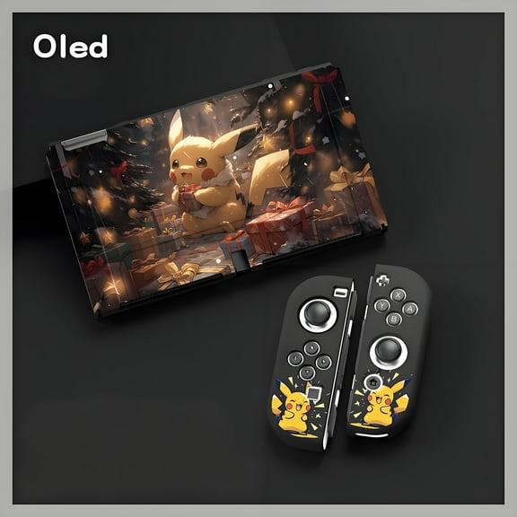 Protective Case Compatible with Nintendo Switch Oled, TPU Case Accessory for Switch Console and Grip Joy-Con, Switch Protector, Pokemon