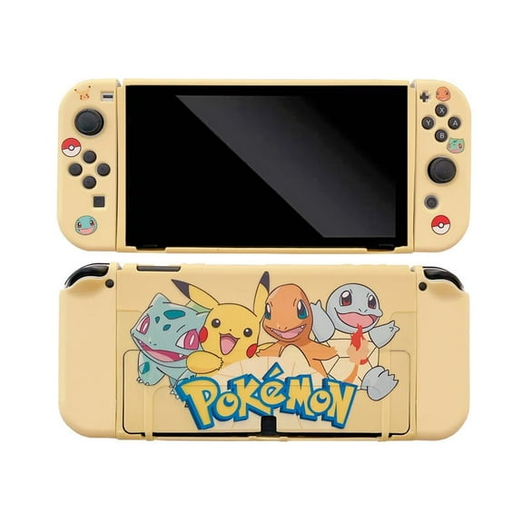 Protective Case Compatible with Nintendo Switch Oled, TPU Case Accessory for Switch Console and Grip Joy-Con, Switch Protector, Pokemon
