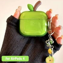Protective Case Cover for AirPods 4, Apple-shaped Shockproof Earphone Case