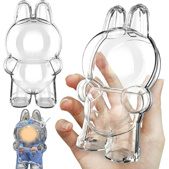 Protective Case for Doll Standing Series ,Figure-Clear Portable Storage Box with Keychain, Secure Backpack Hooks for Shelf/Outdoor Showcase (NO DOLL INCLUDED)