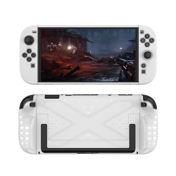 Protective Case, Ergonomic Handle Grip Cover, Shockproof Protective Cover, White