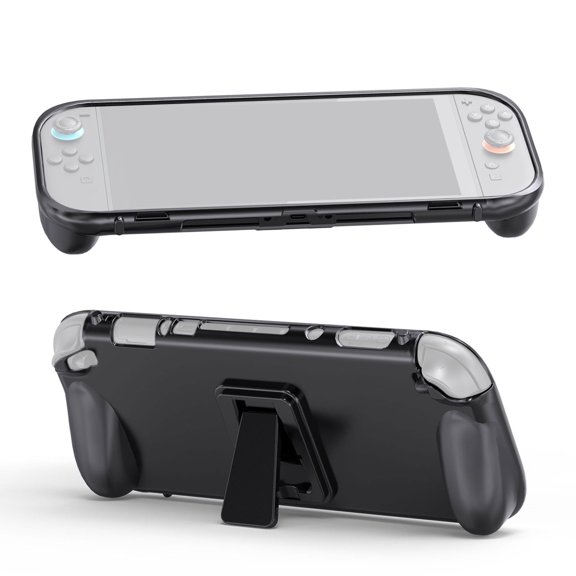 EEEkit Grip Case Compatible with Nintendo Switch 2, TPU Protective Cover with Ergonomic Handles and Stand