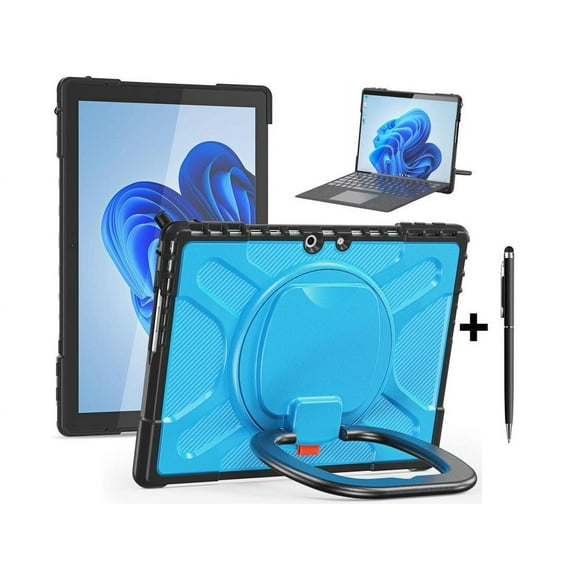 Protective Case for Microsoft Surface Pro 11 10 9 13 inch Shockproof Cover with Stand and Universal Stylus Pen Hand Strap Compatible with Type Cover Keyboard