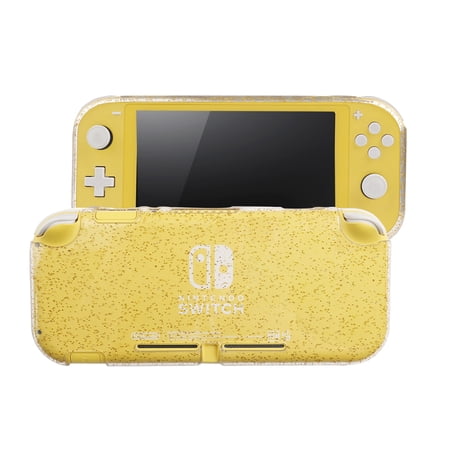 Protective Case for Nintendo Switch Lite, Liquid Crystal Glitter Bling Soft TPU Cover with Shock-Absorption and Anti-Scratch Protective Case for Nintendo Switch Lite(Shinny Yellow)