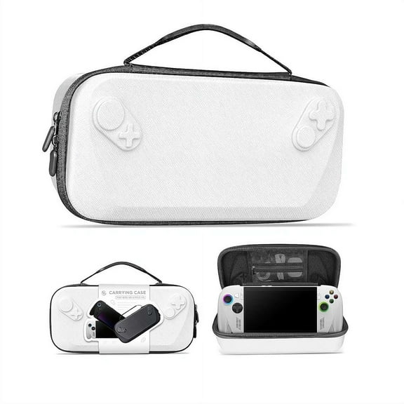 Protective Case for ROG XBOX Ally X - Universal Gaming Handheld Console Storage Bag with Handle, Shockproof Pressure-Resistant Cover for ROGXBOX Ally and XBOX Ally X (White)