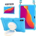 thumbnail image 1 of Protective Case for Samsung Galaxy Tab A7 10.4" 2020 SM-T500 T505 T507, Rotating Kickstand Soft Silicone Shoulder Strap Drop Proof Shockproof Kids Friendly Cover for Galaxy Tab A7 10.4 Inch,Skyblue, 1 of 7
