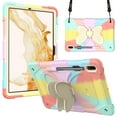 thumbnail image 1 of Protective Case for Samsung Galaxy Tab S10+ Plus/ Tab S9+ Plus/ Tab S9 FE+ Plus 12.4", Cute Butterfly Kids Friendly Kickstand Shockproof Case with Shoulder Strap & Pen Holder,Colorful, 1 of 8