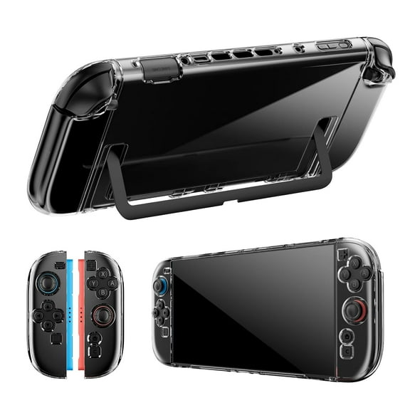 Protective Case for Switch 2 (2025), Split Design Shell, Clear Switch 2 Case, Scratch-Resistant, Shockproof, Ergonomic Cover Accessories for JoyCon Controller & Console