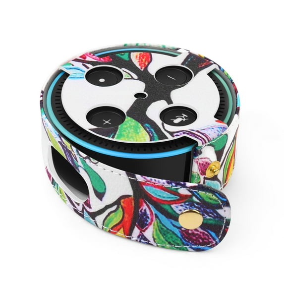 Protective Case for Amazon Echo Dot (Fits all-new Echo Dot 2nd Generation Only) - Premium Vegan Leather Cover Sleeve Skin (Love Tree)