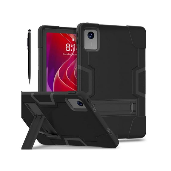 Protective Case for Lenovo Tab M11 11 inch 2024 Model TB330FU TB330XU TB-331FC Heavy Duty Full Body Rugged Cover with Stand, Stylus Pen