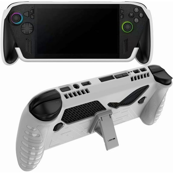 Protective Case for ROG X Box Ally/Ally X Gaming Console, TPU Case Anti-Scratch Sleeve with Kikstand for ROG X Box Ally X Accessories (White)