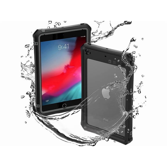Protective Case for iPad Mini 5 / Mini 4 7.9 Inches, IP68 Waterproof Dustproof Heavy Duty Shockproof Cover with Pencil Holder, Folding Kickstand, built-in Screen Protector, Shoulder Strap
