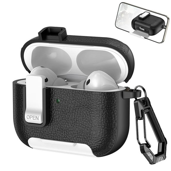 Protective Case with Lock for AirPods Pro 3, TPU + PC Protection Cover for Earphone Accessories