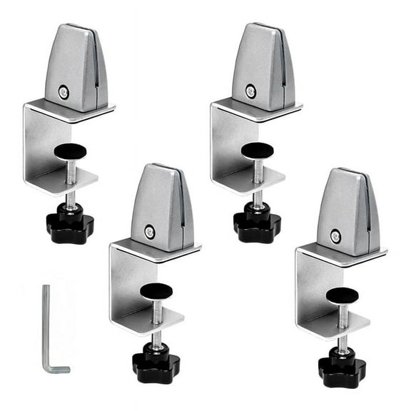Protective Clip for Panels 0.32cm to 2.54cm Thick, Adjustable Desktop Divider Clamp, Aluminum Desktop Divider Clamp1 set x desk privacy panel