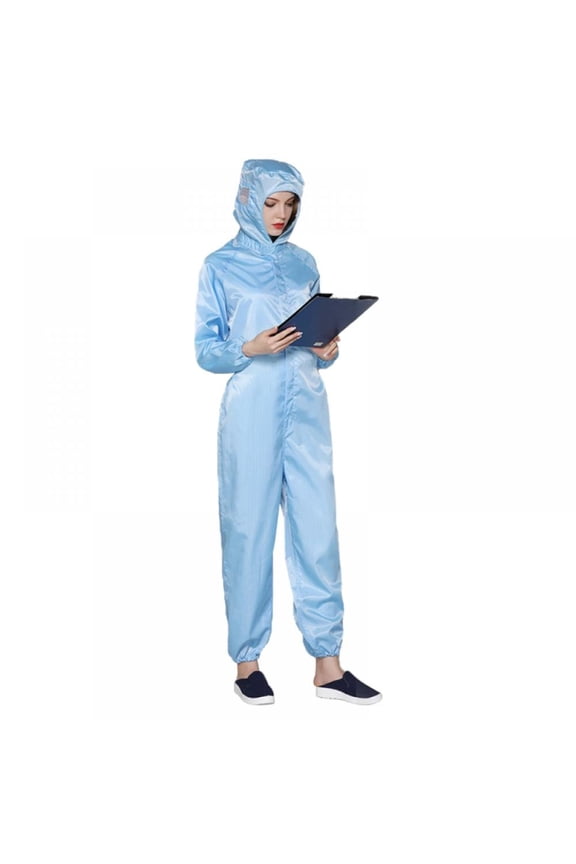 Protective Clothing ,Coverall Anti-Static Hooded Coverall, Lab Zip Jumpsuit Spray Paint Work Clothes for Dust-Free Workshop, Clean Room workshop, Lab, etc