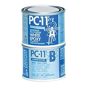 PC-Products PC-11 Epoxy Adhesive Paste, Two-Part Marine Grade, 1/2lb in Two Cans, Off White 80115