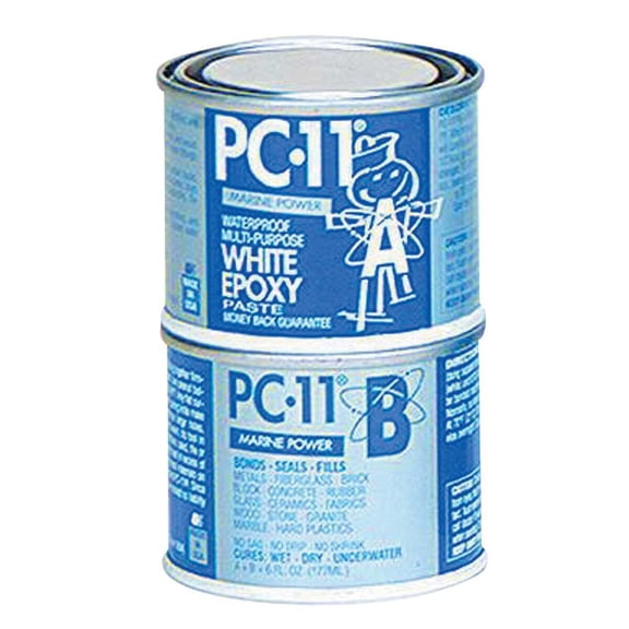 PC-Products PC-11 Epoxy Adhesive Paste, Two-Part Marine Grade, 1/2lb in Two Cans, Off White 80115