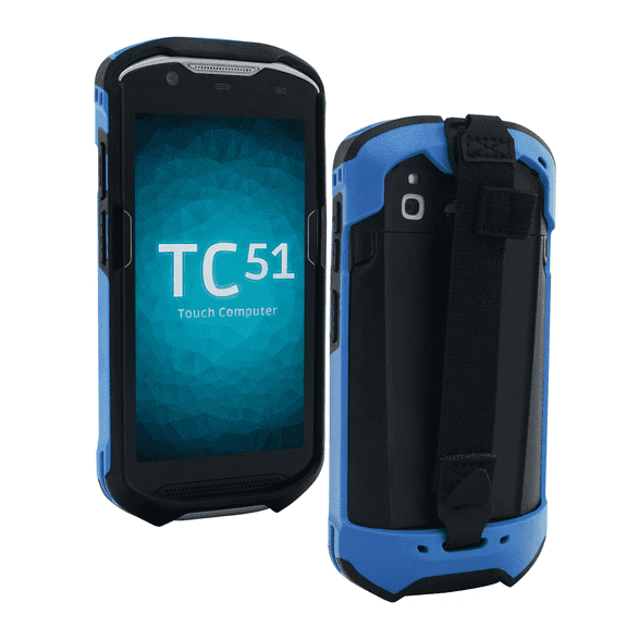Protective Cover Bumper Case Rugged Boot with Hand Strap for Zebra TC51