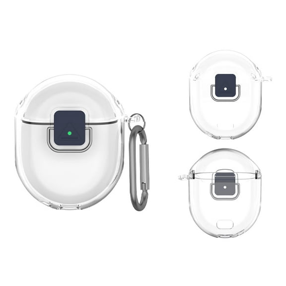 Protective Cover Case for Google Pixel Buds Pro 2, Ultra Slim Anti-Scratch Dust Cover Sleeve Anti-Lost TPU Earbuds Case Full Protection Soft Rubber Clear Skin Shell with Carabiner