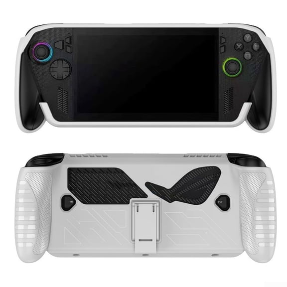Protective Cover Case with Foldable Stand for ROG Ally-X and for Xbox Series X Console, Shockproof and Scratch-Resistant Gaming Shell(White)