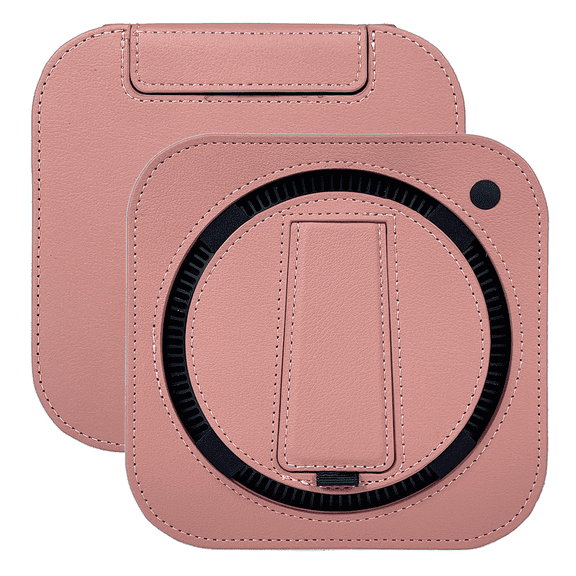 Protective Cover with Stand for Mac mini m4/M4 Pro Protective Covers with Bracket Precise Opening of the Leather For Mac mini 2024 Cases Protective Cover