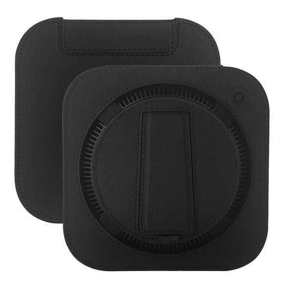 Protective Cover with Stand for Mac mini m4/M4 Pro Protective Covers with Bracket Precise Opening of the Leather For Mac mini 2024 Cases Protective Cover