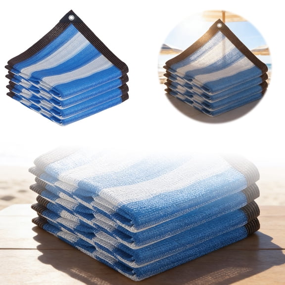 Protective Cover For Sunshade Mesh Outdoor Shield To Guard Against Sun Wind Debris For Patio Garden Balcony With HDPE Material And Privacy Net Styling, 200 cm, Blue