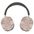 thumbnail image 1 of Protective Cover for AirPods Max Blush Pink Chic Embroidered Linen Fabric=11 Headphones Aesthetic Print Snap On Cases, 1 of 5