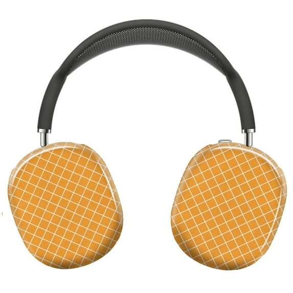 Protective Cover for AirPods Max Burnt Orange Grid Headphones Aesthetic Print Snap On Cases
