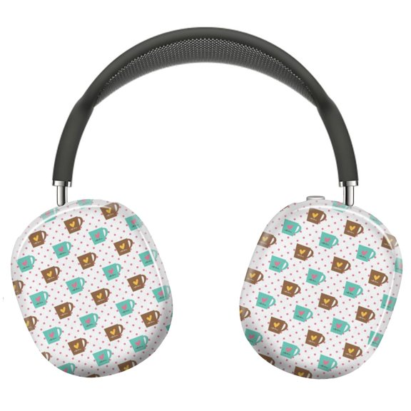 Protective Cover for AirPods Max Coffee And Donut Clipart=12 Headphones Aesthetic Print Snap On Cases