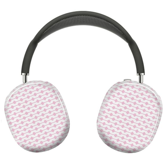 Protective Cover for AirPods Max Light Pink And White Scrapbook Papers=17 Headphones Aesthetic Print Snap On Cases