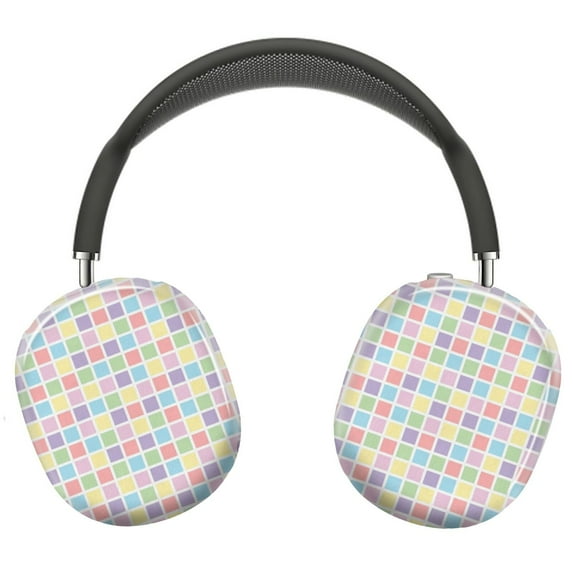 Protective Cover for AirPods Max Rainbow Color Pastel=17 Headphones Aesthetic Print Snap On Cases