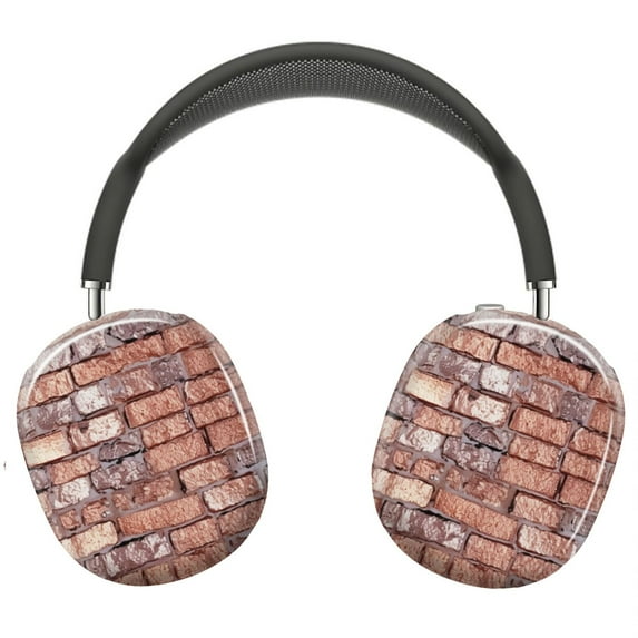 Protective Cover for AirPods Max Rose Gold Brick Wall Metallic Texture=11 Headphones Aesthetic Print Snap On Cases