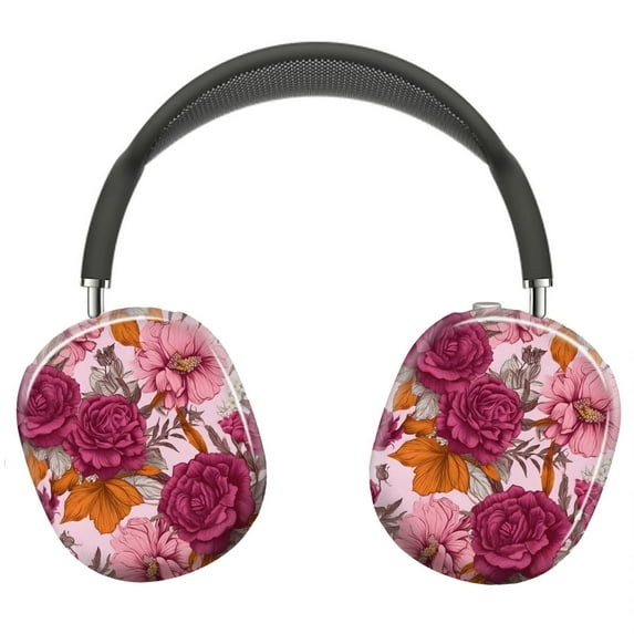 Protective Cover for AirPods Max Vintage Boho Florals Hot Pink Bouquets=13 Headphones Aesthetic Print Snap On Cases