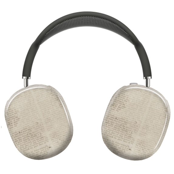 Protective Cover for AirPods Max Vintage Newspaper Ads Old=13 Headphones Aesthetic Print Snap On Cases