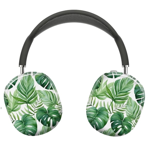 Protective Cover for AirPods Max Watercolor Tropical Leaves=4 Headphones Aesthetic Print Snap On Cases