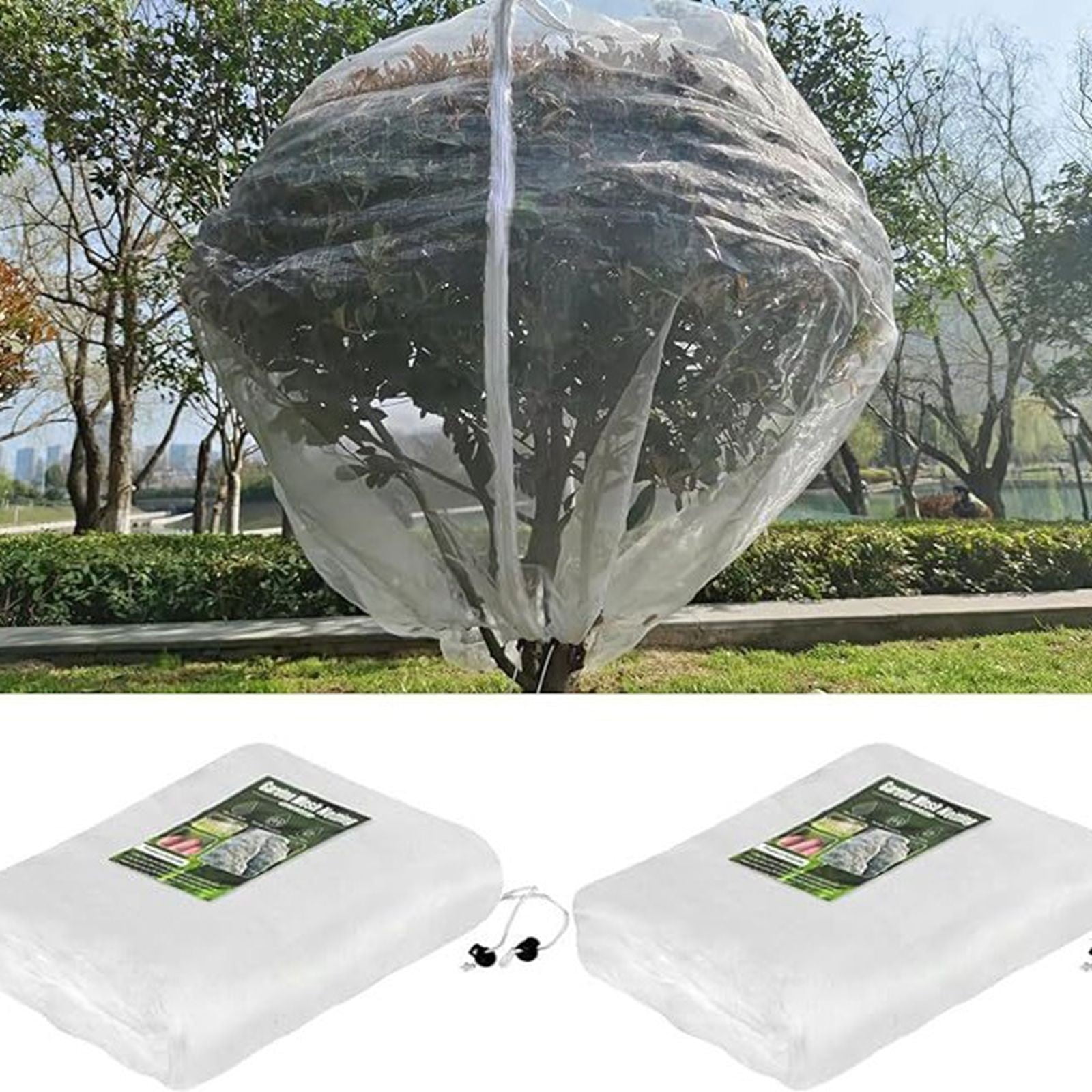 Protective CoverLarge 2 Packs Fruit Tree Netting Bags With Zipper And ...
