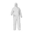 thumbnail image 1 of SSBM Protective Coveralls Suit, Non-Hazardous Hooded Disposable Suits, Extra Large, White, 25 Pack, 1 of 4