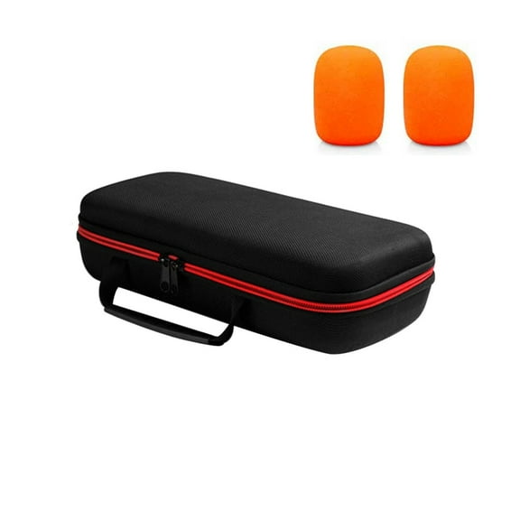 Protective EVA Box Microphone Storage Bag Case for 2pcs Handheld Mic