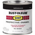 thumbnail image 1 of Rust-Oleum Stops Rust Protective Enamel Paint - Durable, Oil-Based, Satin Black - 8 Ounce, 1 of 2