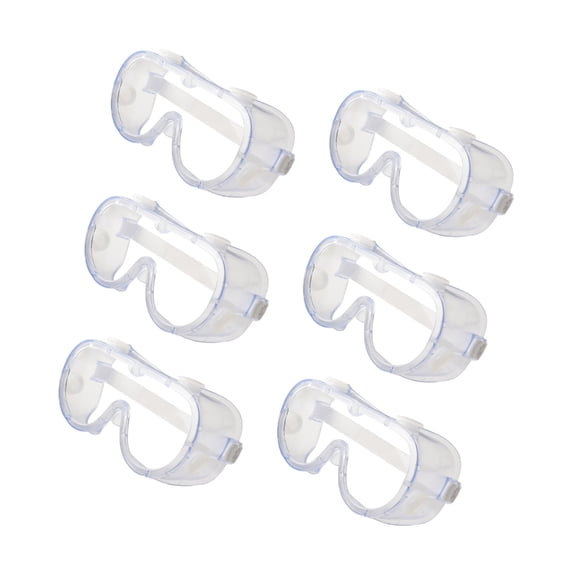 Protective Eyewear With Wraparound Clear Lens and Elastic Headband Work Goggles for Lab Workshop Repair Projects