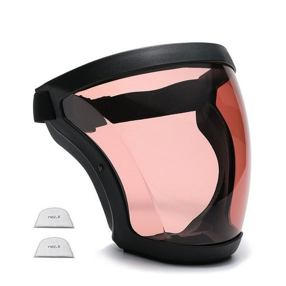 Protective Face Shield Clear Anti Fog Full Mask,Reusable Dust Facemask Safety Protective for Work,Weed Whacking,Grass Cutting,with 2 Replaceable Filters