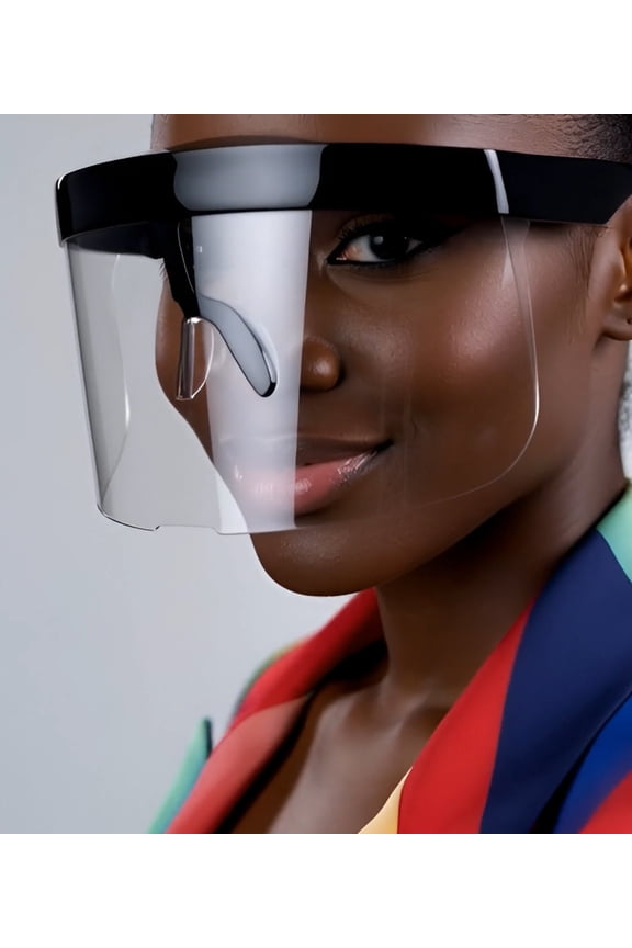 Protective Face Shield Full Cover Visor Glasses/Sunglasses Anti-Fog ClearSingle