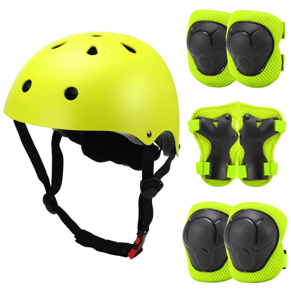 Protective Gear,Helmet Pads Kids 7 Knee Pads Adjustable Kids Set Adjustable 7 In 1 Pads Wrist Roller 1 Helmet And Pad Set 7 1 Zdhf Siuke Helmet Set Rookin Pad 6588