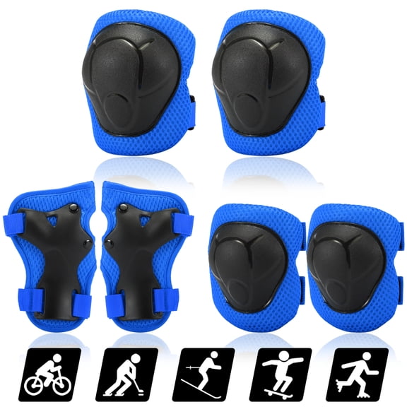 Protective Gear,Kids Knee Pads Set 6 In 1 With Wrist Safety Pads Wrist Children Safety In 4 Kit Siuke Ntbl