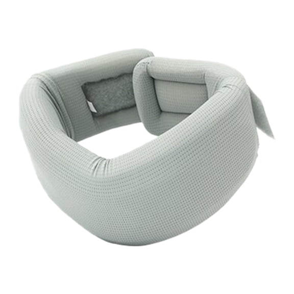 Protective Gear Neck Wrap for Vertebrae Stability and Comfort | Washable Adjustable Neck Brace for Travel Work Sleep Daily Use, L, Light Green C