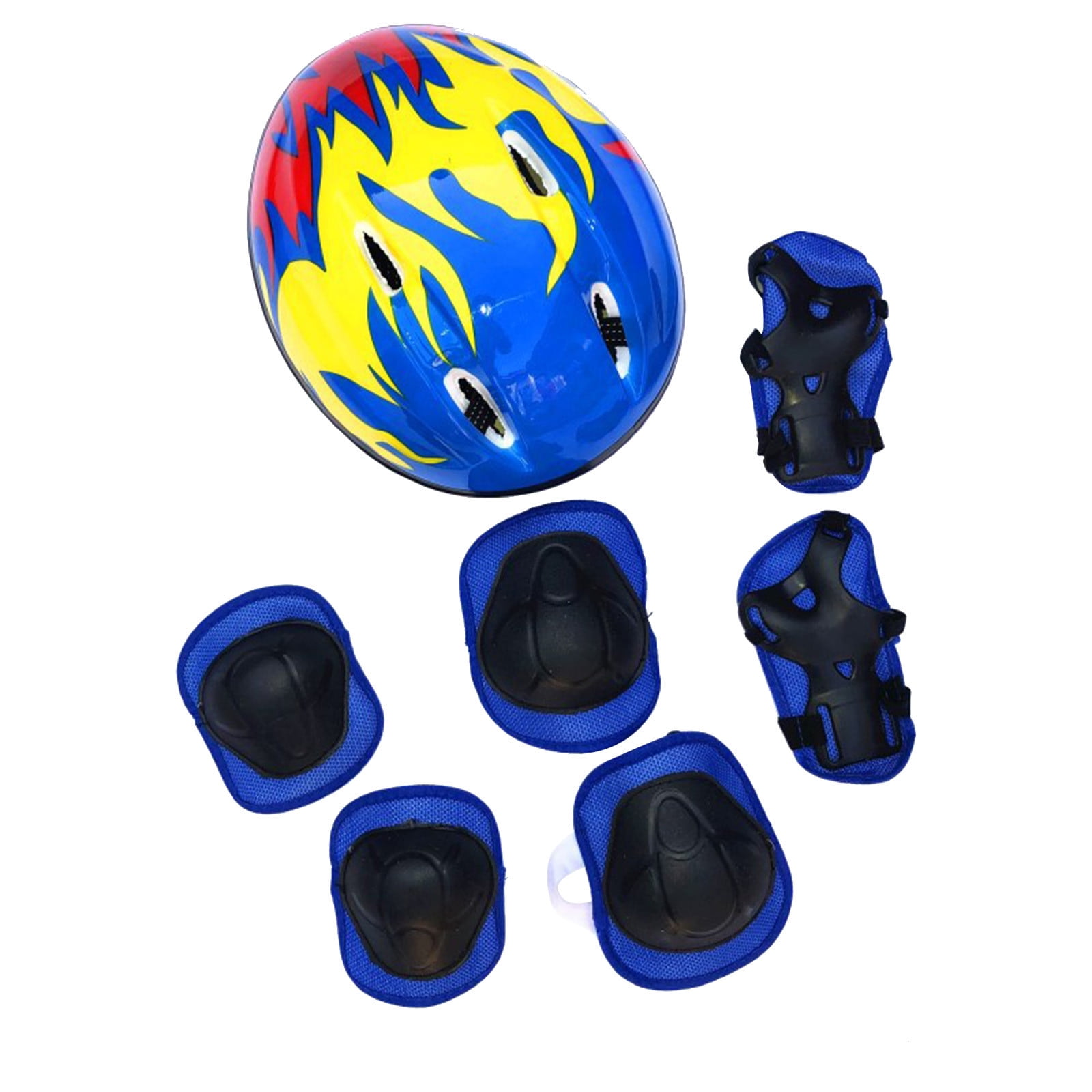 bike helmet pads & gloves 7 piece set KAMUGO Kids Helmet, Toddler for Ages 2-8 Boys Girls with Sports Protective Gear Knee Elbow Wrist for Skateboard Cycling Scooter Rollerblading : Sports Outdoors Helmet comes in size M by default Adult Skating Protective Gear Set