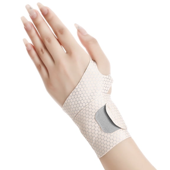 Protective Gear Slim Wrist Support Band for Carpal Tunnel Breathable Adjustable Straps for Wrist Stabilization Lightweight Tendonitis Aid, 36cm7cm, White